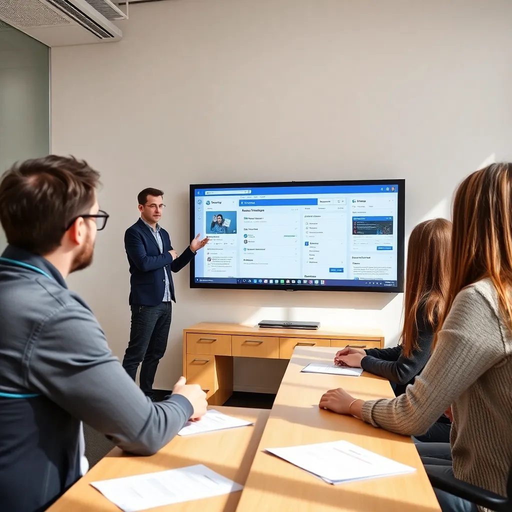 Специалист настраивает рекламную кампанию в Facebook Ads Manager