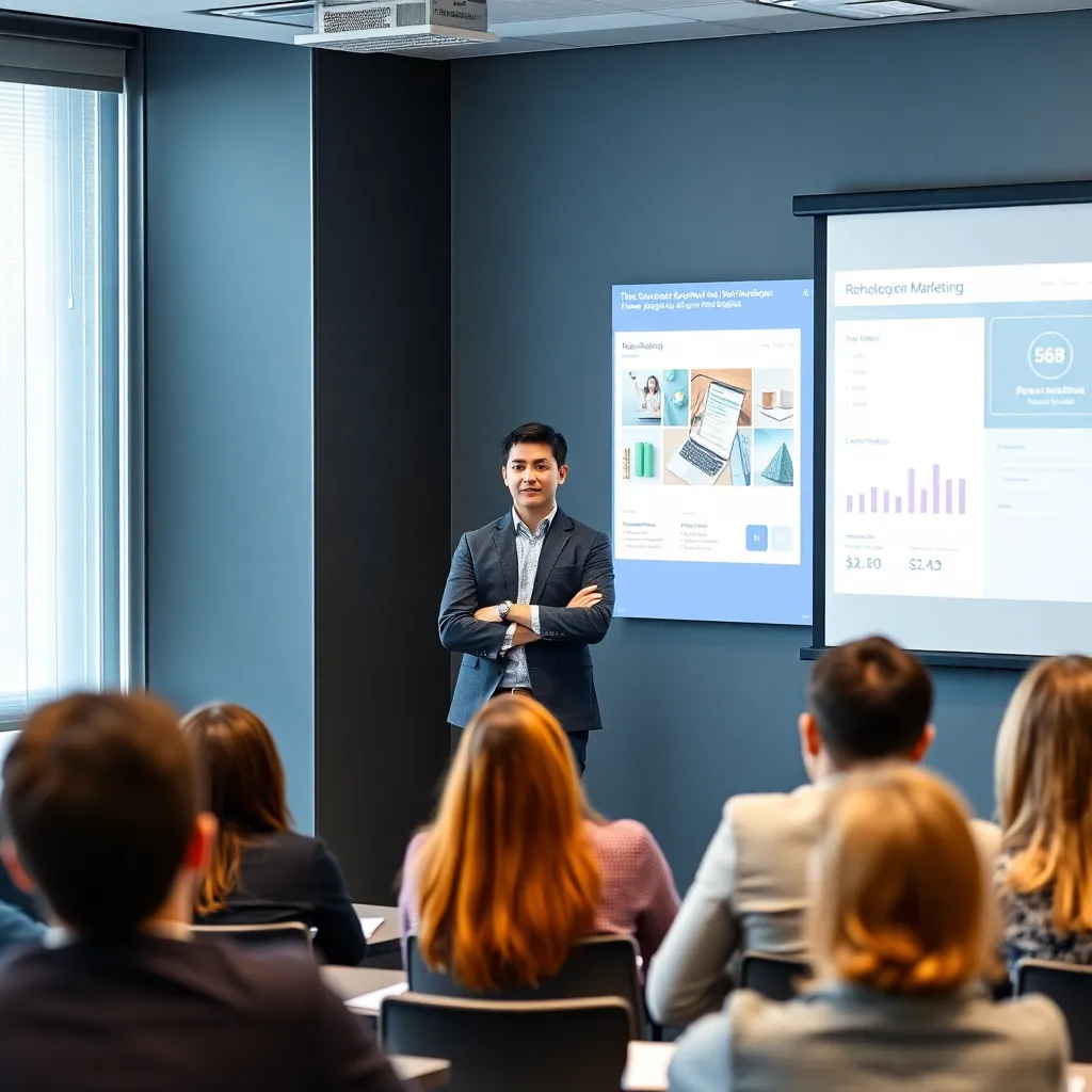 Специалист настраивает Google Ads кампанию на компьютере